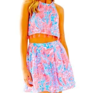Lilly Pulitzer Pink Sun Ray Summer Siren Selena Skirt Only
